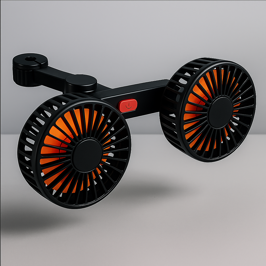 AirCool 360 – Ventilatore per auto a doppia testa ultra-raffreddante